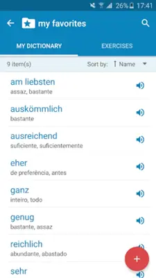 German-Portuguese Dictionary android App screenshot 1