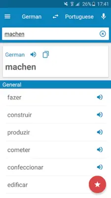 German-Portuguese Dictionary android App screenshot 7